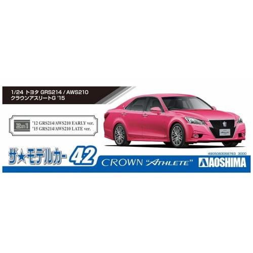 Aoshima Bunka Kyozai 1/24 Scale The Model Car Series No. 42 Toyota GRS214/AWS210 Crown Athlete G 2015 Plastic Model