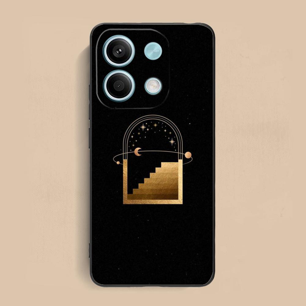 Чехол для мобильного телефона Солнце Луна для Xiaomi Redmi Note 14 13 12 11 S Pro Plus 4G 5G Цветная печать Чехол Роскошный Чехол Красивый