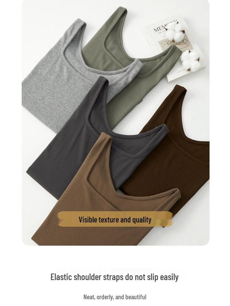 Женская летняя майка без рукавов с квадратным вырезом - Свободная, универсальная и легкая майка