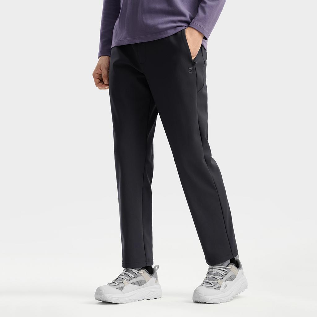 Fila Белые Классические Микро Конус Модные Повседневные Универсальные Флисовые Теплые Удобные Вязаные Повседневные Брюки Мужские брюки Черные F11M543605FBK