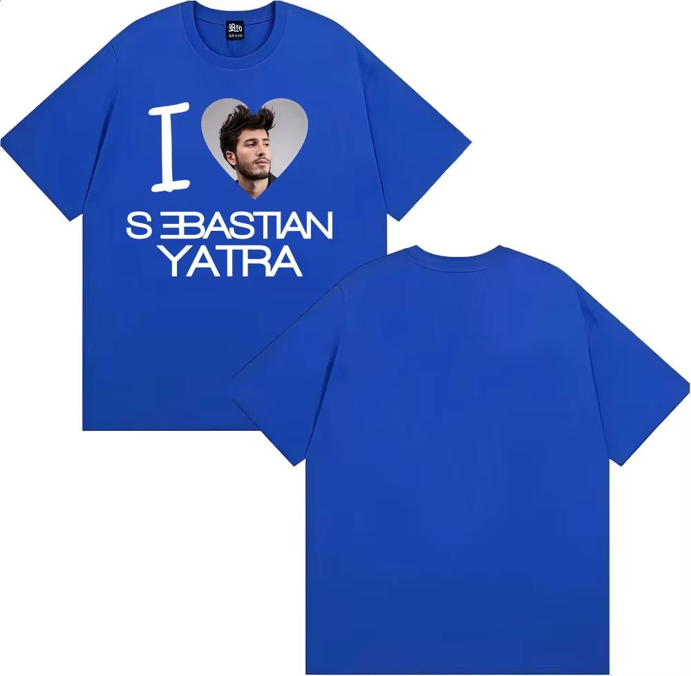 2026 Summer I Love Sebastian Yatra Singer T Shirts Unisexs Clothing Fashion Trend Short Sleeve TShirt Unisex High Quality Tees