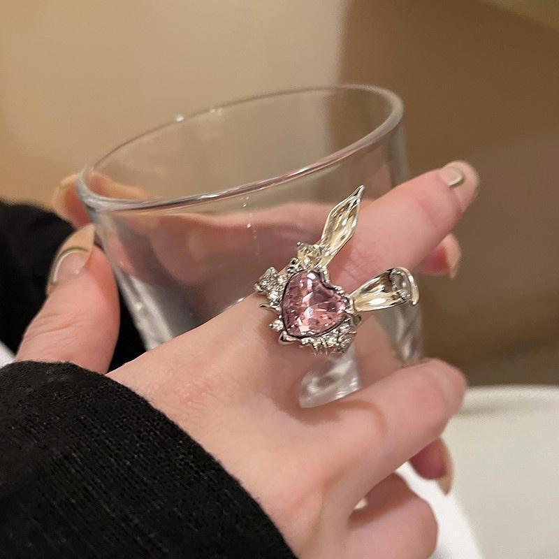 Прекрасное кольцо с кроликом для девочек и женщин, одинаковые ювелирные изделия на палец, милое кольцо с цирконом в виде животного Bague Femme