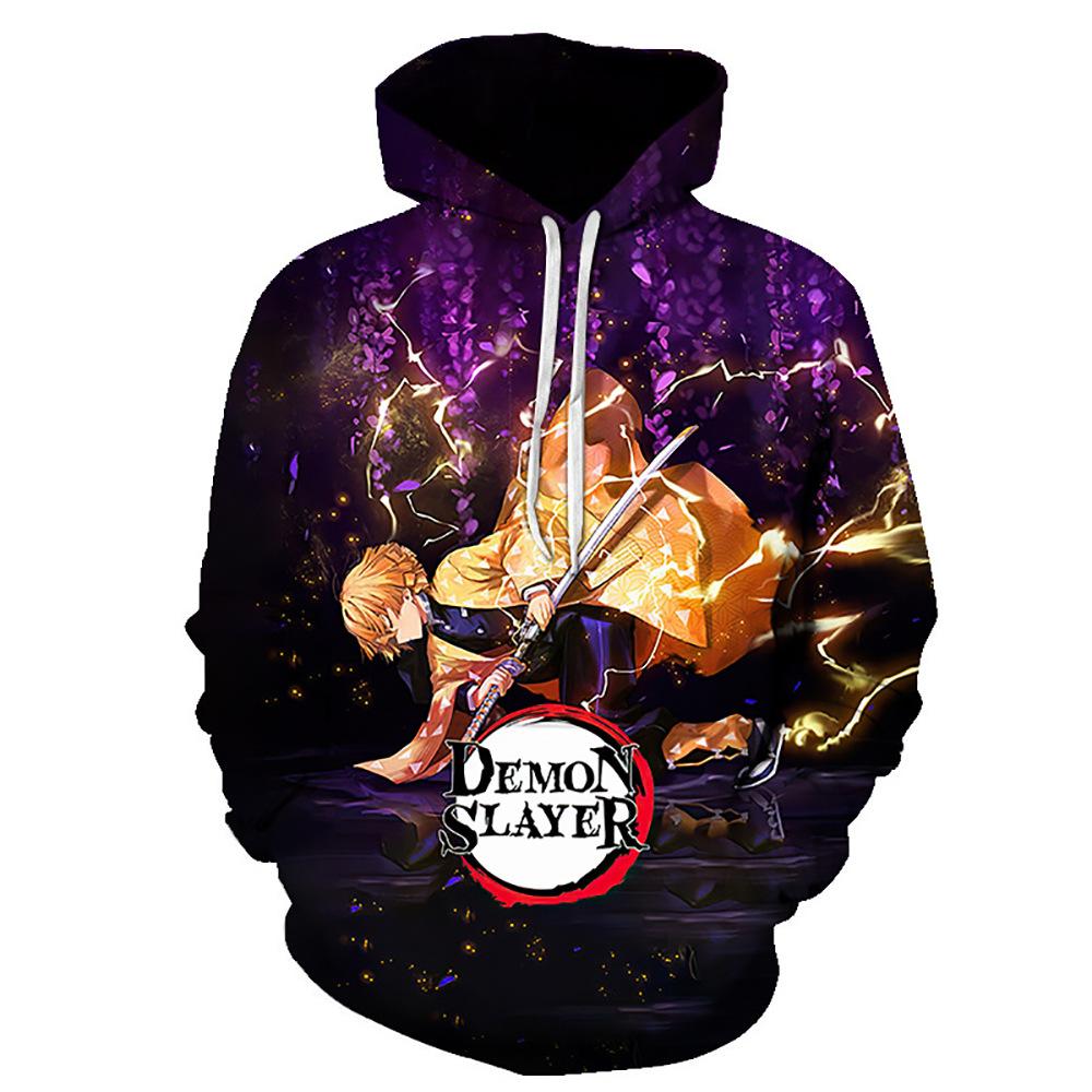 Аниме Demon Slayer Series 3D Printed Man's Spring New Style Hooded Long Sleeve Hoodie Fashion Casual Cotton Pullover Clothing