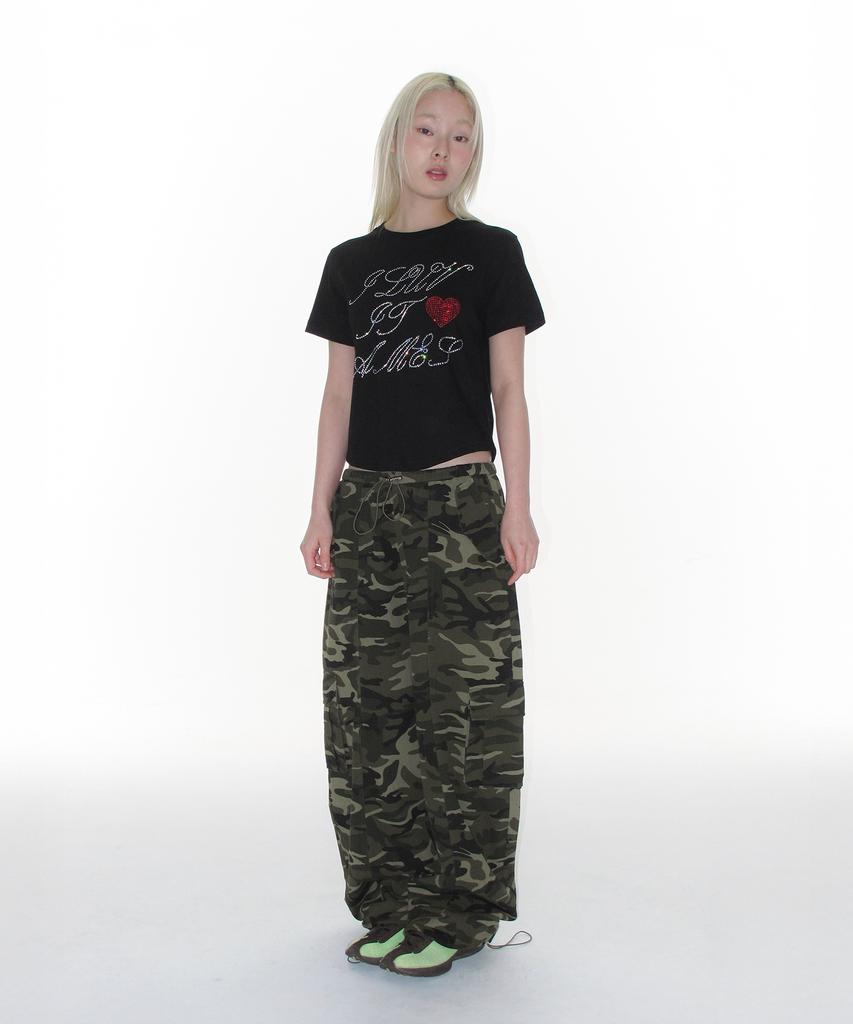 AMES-WORLDWIDE Over Fit Cargo Pants Camo