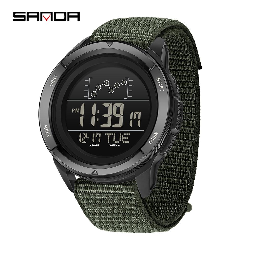 SANDA Digital Watch Men Military Army Sport Male Electronic Wristwatch Top Brand Luxury LED Stopwatch Waterproof Clock Gift 2198