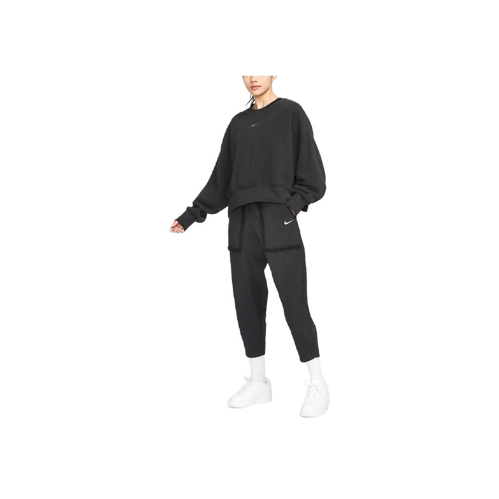 Nike Nsw Essential Удобные Простые Мягкие Дышащие Повседневные Брюки Женские Плавки Черные DQ6810-010