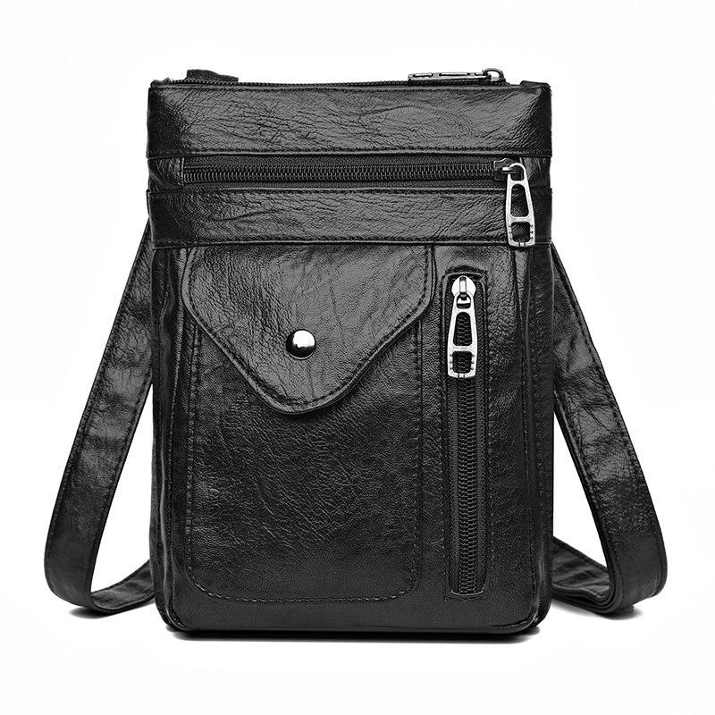 Women Crossbody Bag New Texture Shoulder Bag Phone Bag Soft Leather Chic Euro-American Style Mature Fashion Vintage Small Bag
