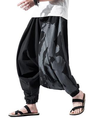 Aladdin sarouel широкие гаучо летние эластичные расслабляющие брюки XL [foveitaa] брюки, брюки, брюки, брюки, мужская одежда, большие, большие, льняные, брюки,