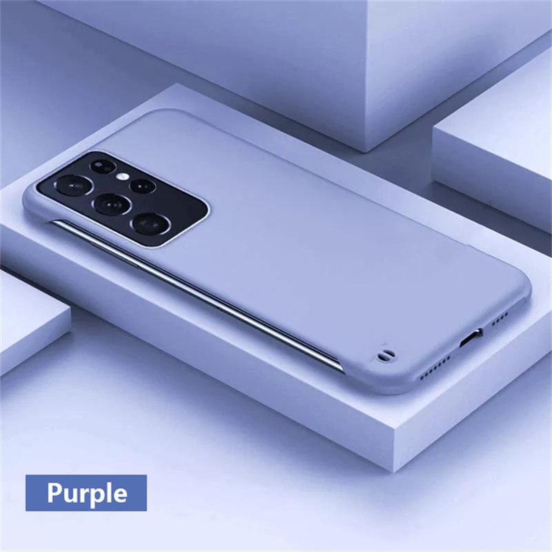 Тонкий жесткий безрамочный чехол для телефона из ПК для Samsung Galaxy S23 S22 S21 Ultra S20 FE S21 Plus, чехол Galaxy Note 20, ультраматовые чехлы