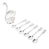 Silver Swan Dinnerware Set Swan Base Holder Teaspoon Cutlery Set Coffee Spoon Set for Coffee Fruit