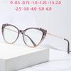 Blue Light Blocking Cat Eye Prescription Glasses For The Nearsighted Fashion Women Myopia Spectacles Female 0 -0.5 -0.75 To -6.0