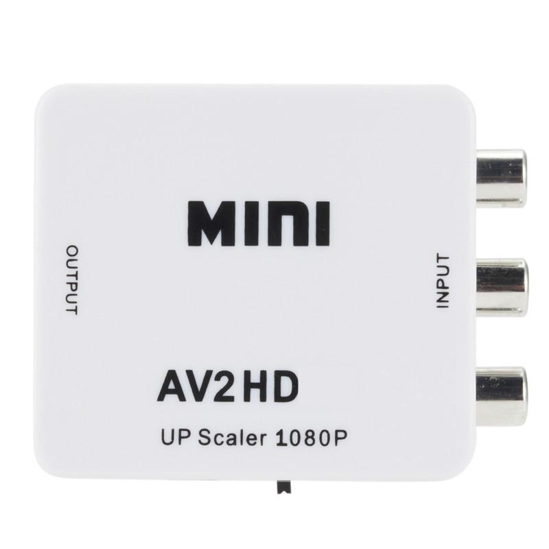 HDMI-совместимый конвертер RCA AV CV SB LR Video Box HD 1080P 1920*1080 60 Гц 2 AV Поддержка TV NTSC PAL Выход на AV