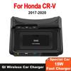 For Honda CRV CR-V 2017 2018 2019 2020 Car Wireless Charger 15w Center Console Phone Charger Charging Plate Pad Charging Holder
