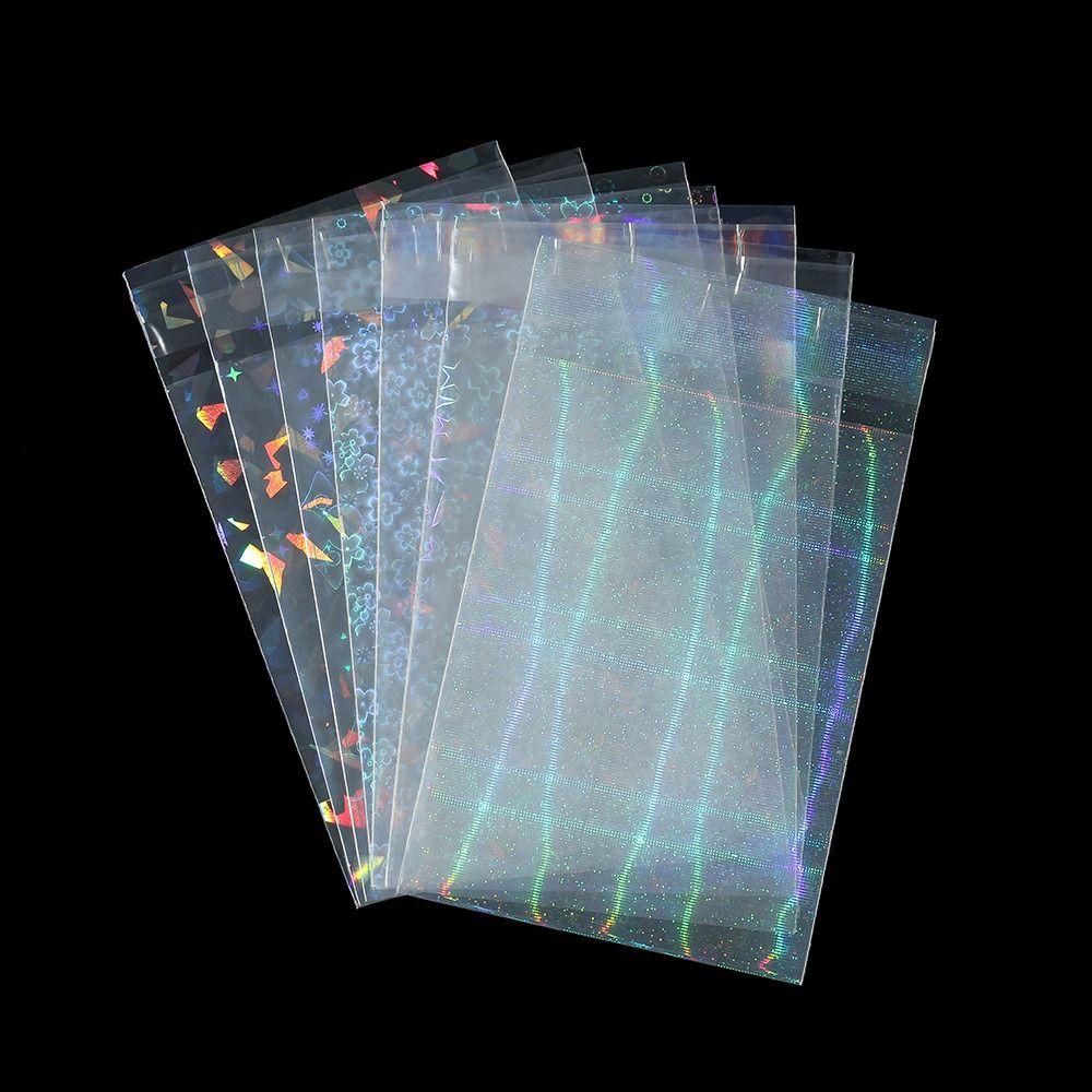 50PCS Transparent Holographic Card Sleeves Waterproof Trading Card Protector Collectors