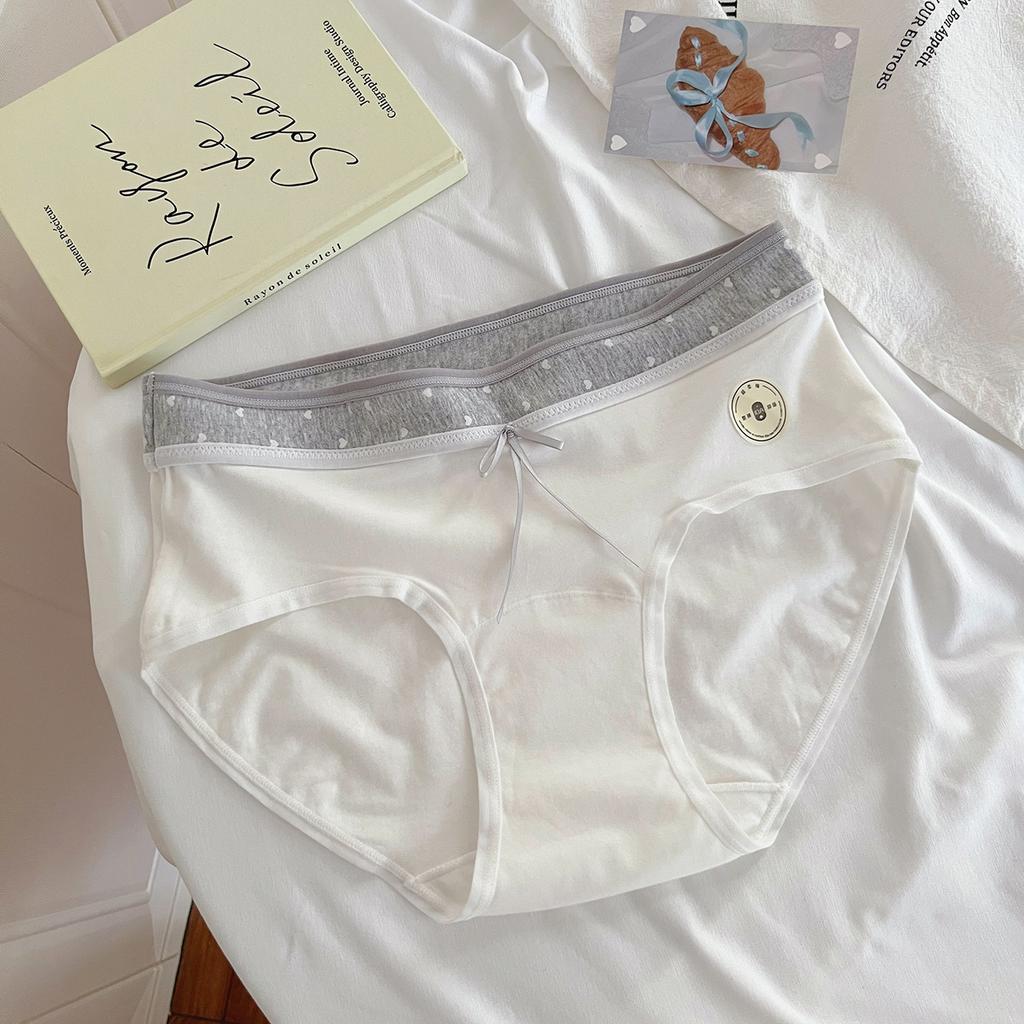 Female Antibacterial Underwear Female College Color Blocked Style Extended Antibacterial Women's Underwear Female