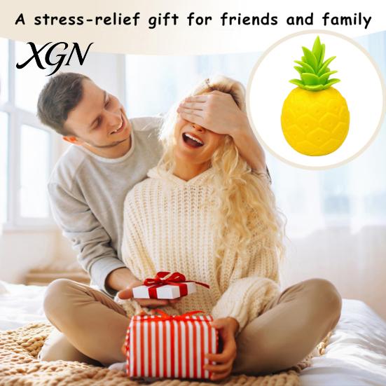 Stress Relieving Gadgets Fake Pineapple Relief Toy, Realistic Squeeze Portable Decompression Toys Slow Rebound Fruit Sensory Toy for Anxiety Reduction
