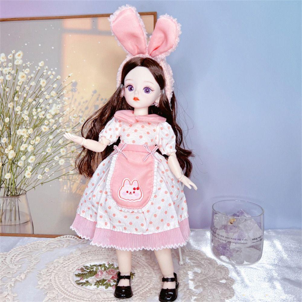 3D Eyes BJD Dolls with Clothes Removable Joints Doll Simulated Eye Hinge Doll Girls Gifts