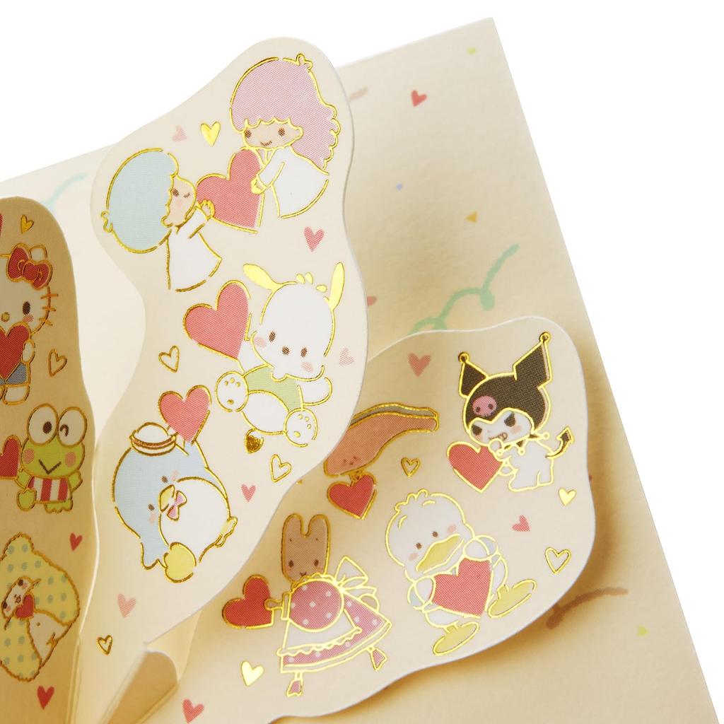 Sanrio Message Card Thank You Character Mix Pops Out of the Box Greeting Card Can Be Transported Overseas SANRIO 611751 TY221-3