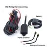 Motorcycle Fog Light Spot Light Wire Cable Switch Relay Flash Control Wiring Harness Kit