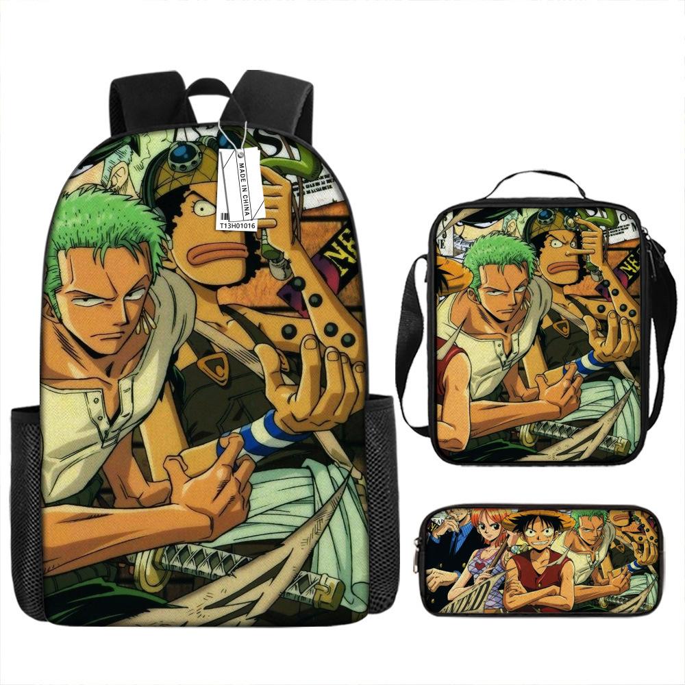 Популярное аниме ONE PIECE ученики начальной школы тренировки репетиторство репетиторский центр рюкзак пенал