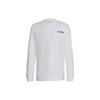Adidas Originals Trefoil Casual Solid Color Back Logo Long Sleeve T-Shirt Men Tops White HT1661