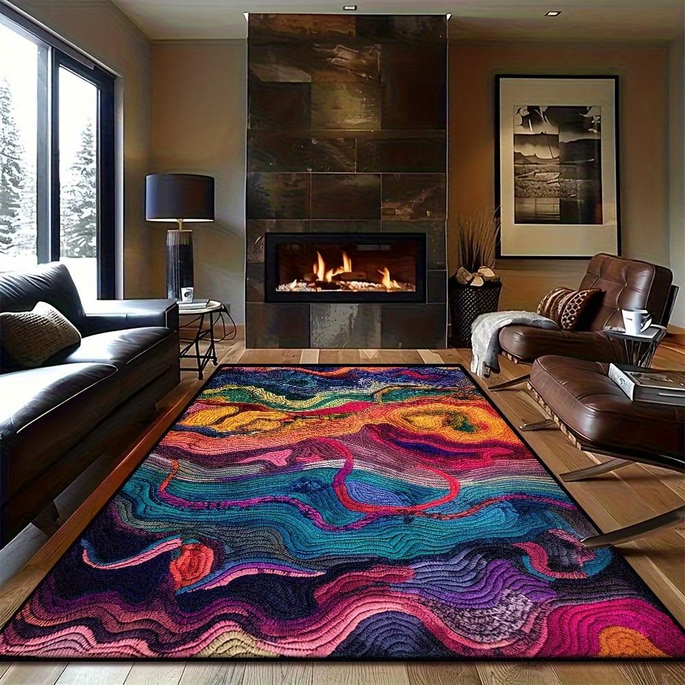 Большой коврик Очень большой Нескользящий Машинная стирка Коврик для пола для помещений и улицы Мягкий Легкий Гостиная Патио Спальня Передняя часть