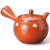 Teapot with Tea Made In Japan J-kitchens Commercial-Grade Tokoname-Yaki Nozomi-Ami Strainer, 280cc,