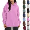 Womens Hooded Sweatshirts Oversized Long Sleeve Pullover Shirts Crewneck Fall Outfits Clothes