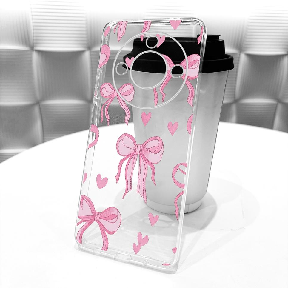 Luxury Flower Butterfly Bow Pattern Casing For Honor X9C Smart Back Cover Clear Soft Silicone Phone Case For Honor X60 5G