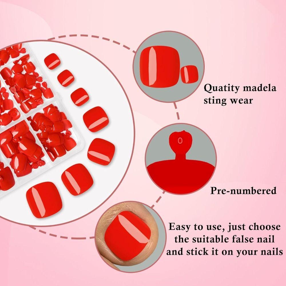 120 шт. Горячие однотонные накладные ногти на ногах Акриловые искусственные накладные ногти Искусственные ногти на ногах Женские