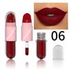 CmaaDu Face Lipstick, Red Lip Gloss Two -in -one Matte Cup Is Easy To Color