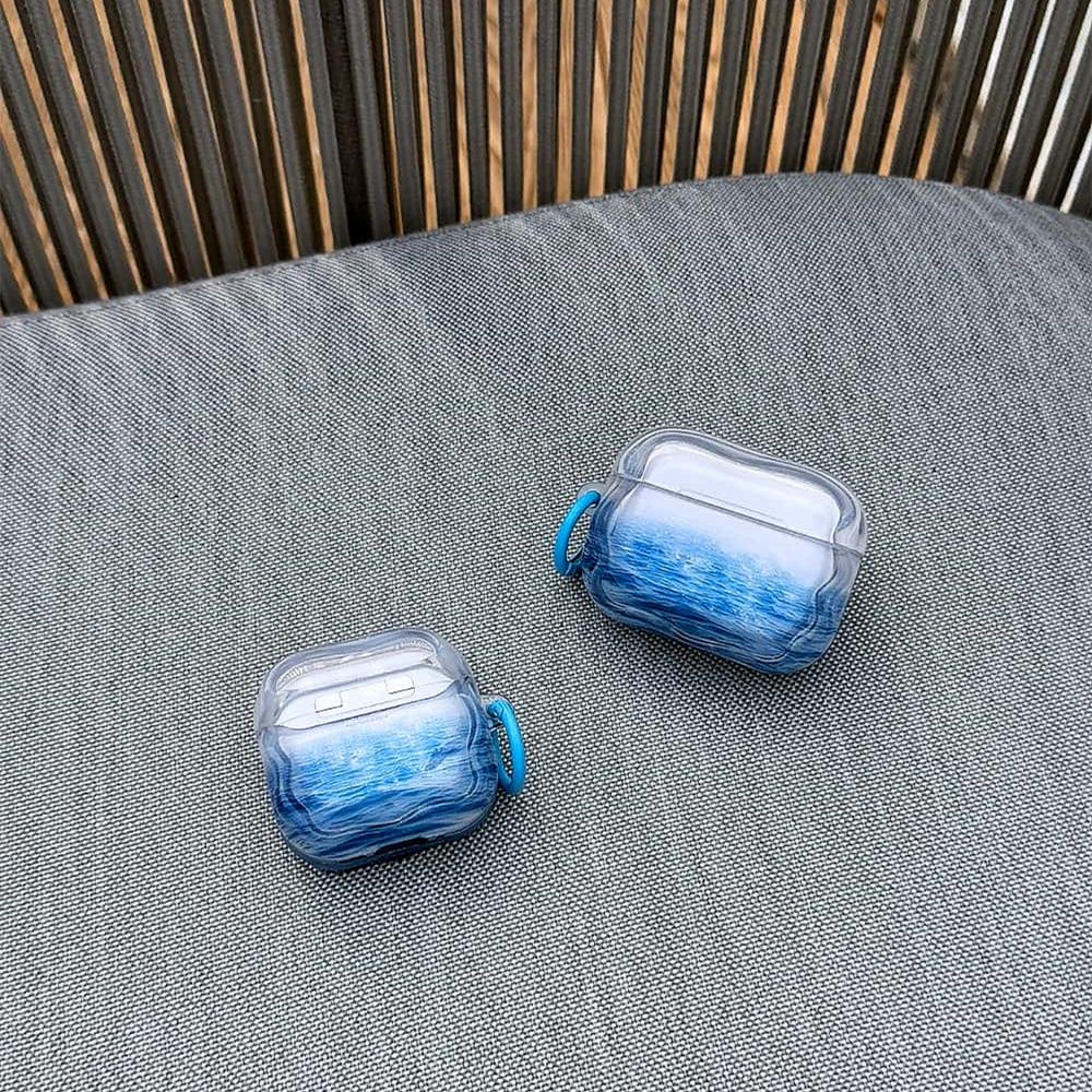 Apple AirPods 1 /1 generation personality gradual change color sea earphone cover for airpodsPRO1 niche anti-drop