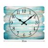 Rectangular Wooden Wall Clock Silent Non-ticking For Home Kitchen Living Room Bedroom Office Decor