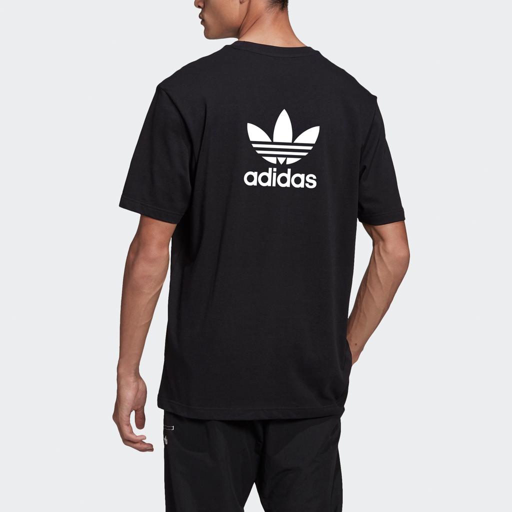 Adidas Мужская футболка Originals B+F с трилистником и принтом логотипа, черная, GN3454