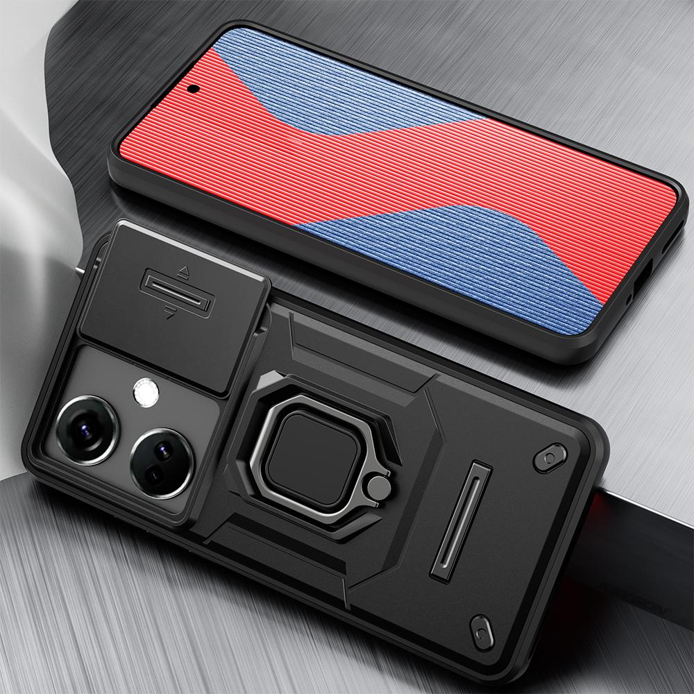 KEYSION Противоударный чехол для OnePlus Nord CE 3 Lite 5G, защитное кольцо для объектива камеры, чехол-подставка для телефона для Nord CE 3 5G