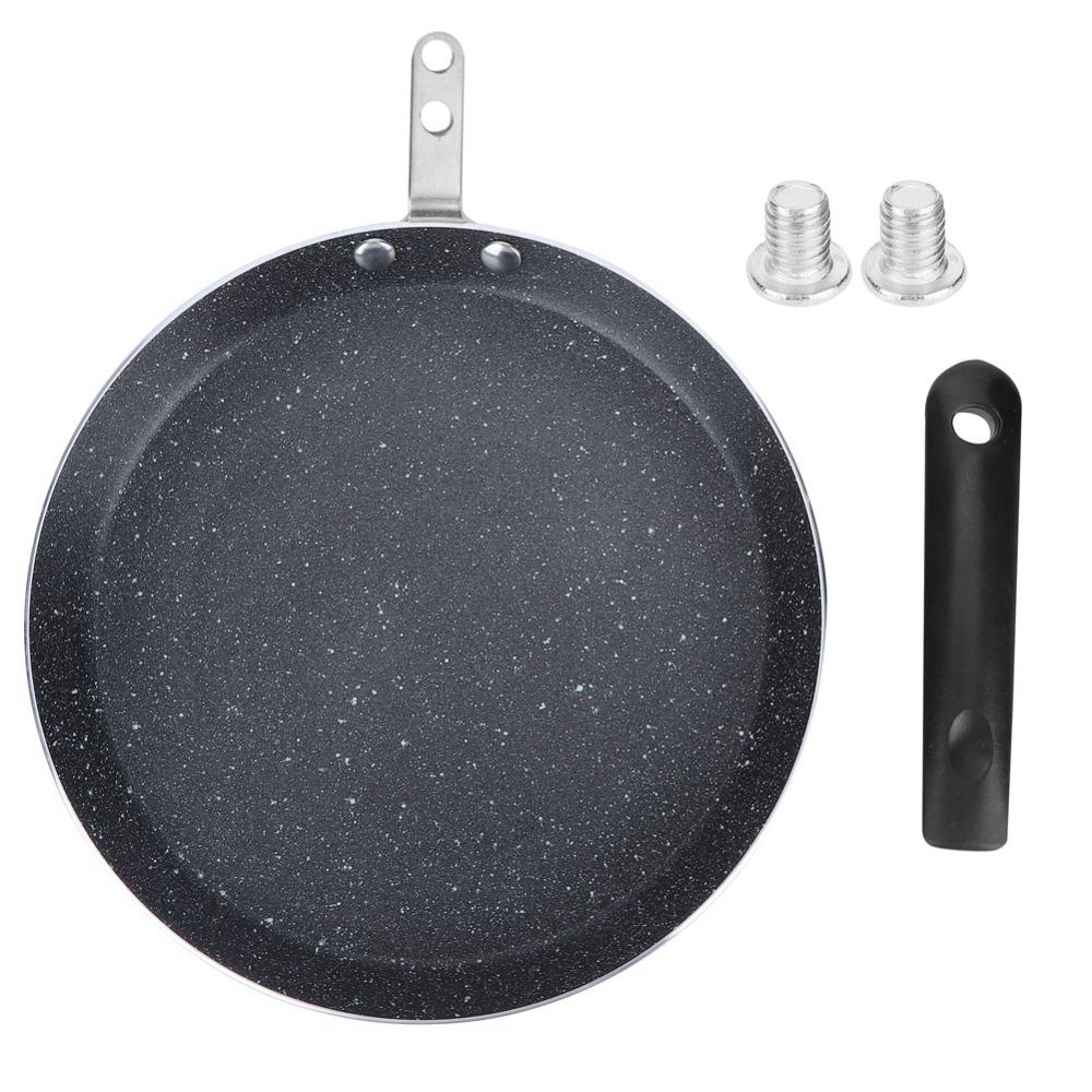 Round Shape Nonstick Crepe Pan Aluminum Alloy Flat Skillet Pan Pancake Egg Pizza Tortilla