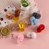 Large Cartoon Rabbit Pompom Hair Clip & Scarf Pin - DIY Creative Accessory for Bags & Clothing