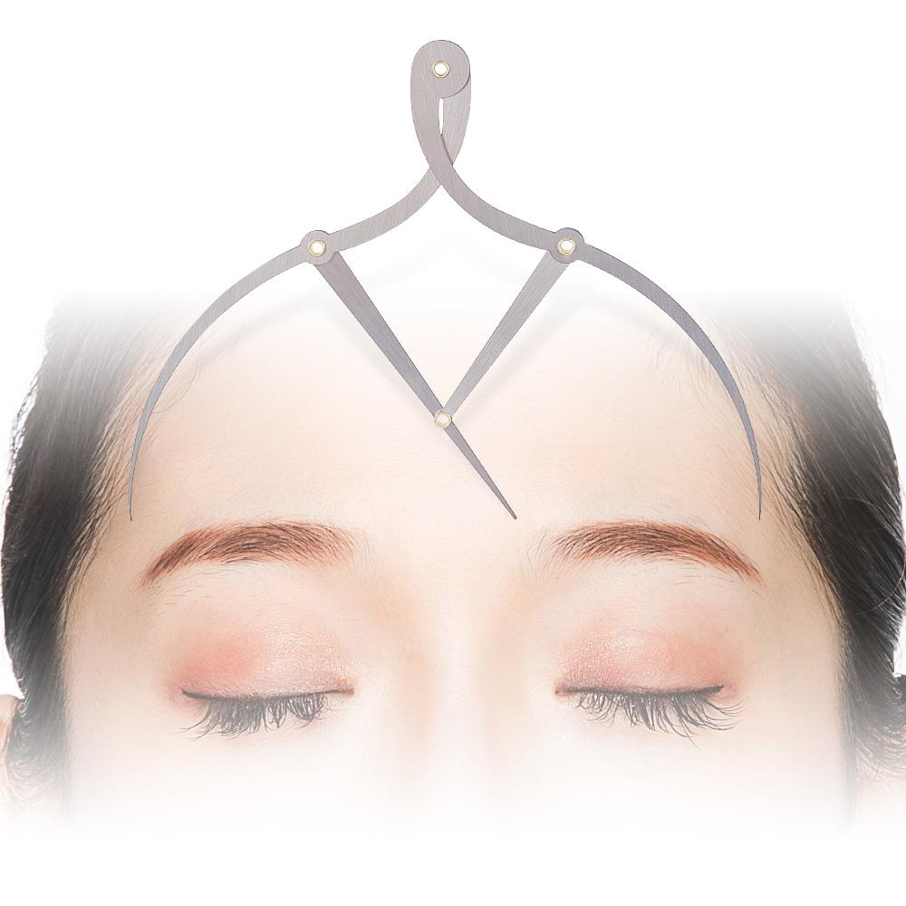 Gold Proportion Scale Temporary Tattoo Eyebrow Positioning Ruler Stainless Steel Balance for Face Eyebrow Site 20+ Days Lasting
