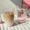 Стеклянная кофейная чашка Японская молочная вода Кофейная стеклянная кружка Прозрачная стакан для питья воды Коктейль Сок Бар Стакан Декор для кухни