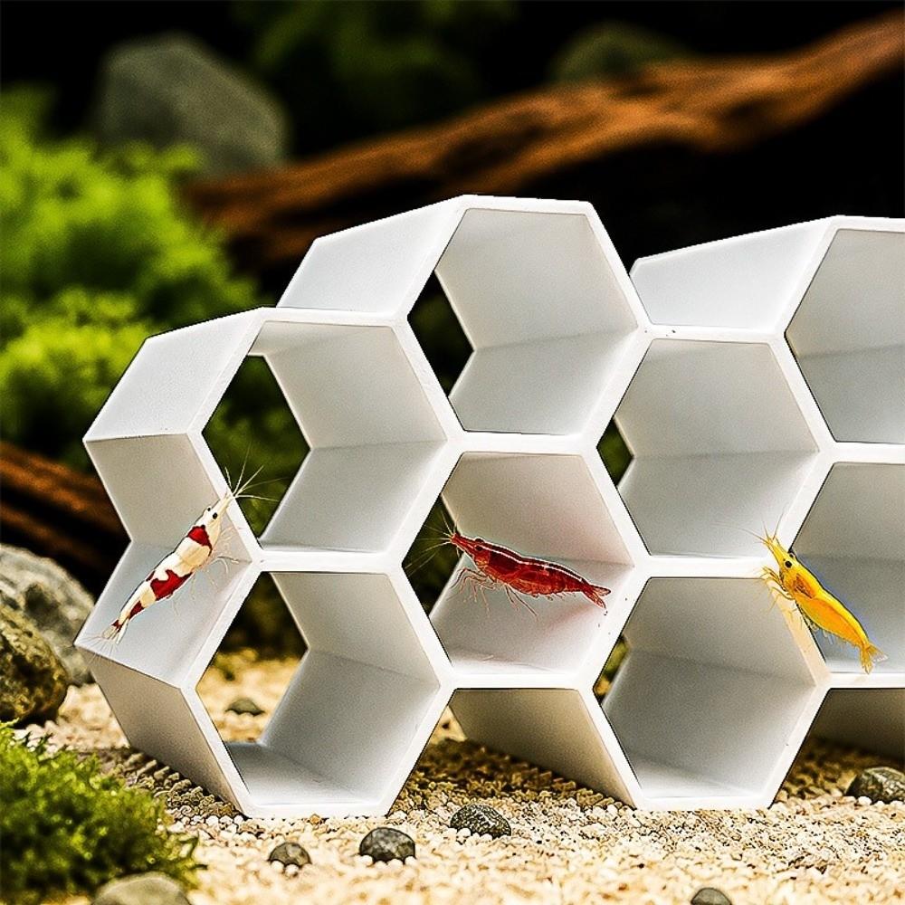 Plastic Fish Shrimp Hideout Hollow Out Shrimp Shelter Decorations Aquarium Decoration