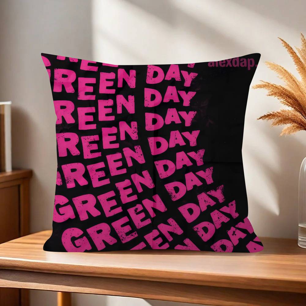 GGreen DDay Band Album  Pillowcases Home Bedding Decorative Pillow Cover Wedding Super Soft Pillow Case