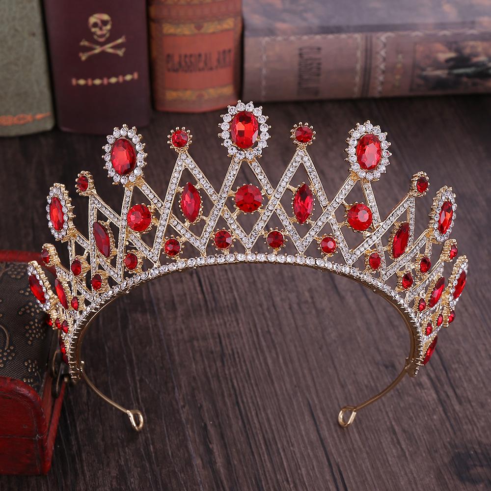 Bridal Tiara, Geometric Type Rhinestone Wedding Festival Bridal Crown Headband Accessories