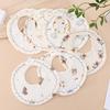 360° Rotatable Cotton Baby Bib - Absorbent Round Towel for Saliva