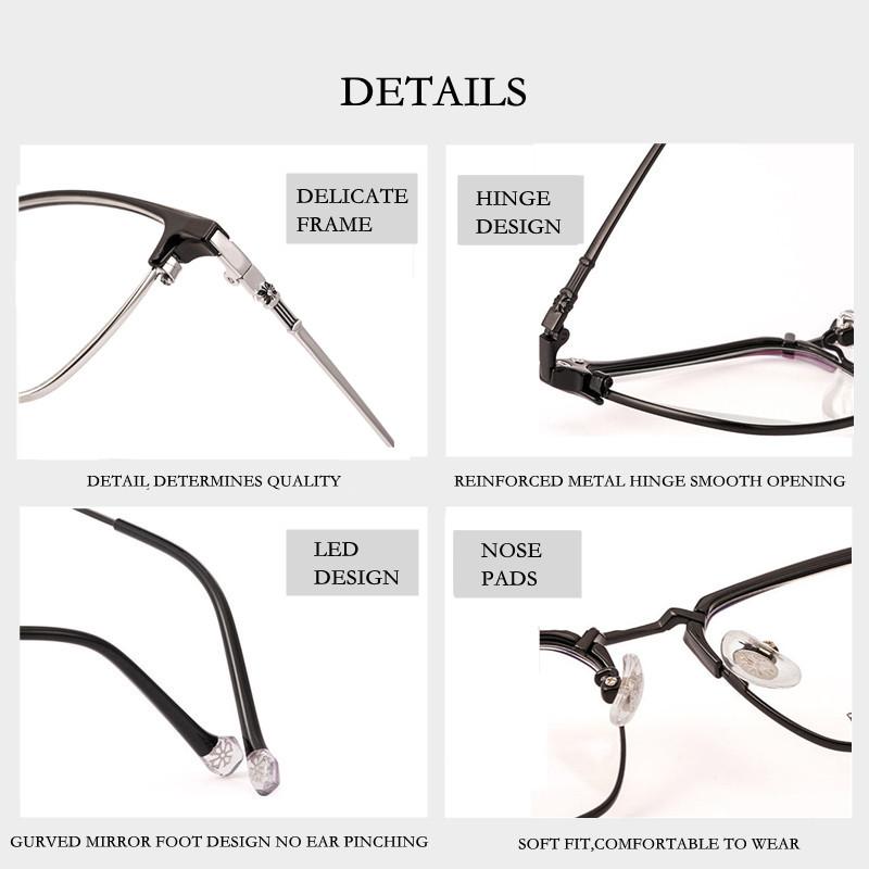 Anti Blue Light Pure Titanium Ultra-Light Reading Glasses Men Brand Design Square Frame Photochromic Cr-39 Resin Lenses +1.5 2.0