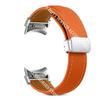 Кожаный ремешок без зазоров для Samsung Galaxy Watch 7/6/5 40мм 44мм 6 Classic 47мм 43мм Ремешок Quick Fit Белый Магнитная D-Пряжка Ремешок