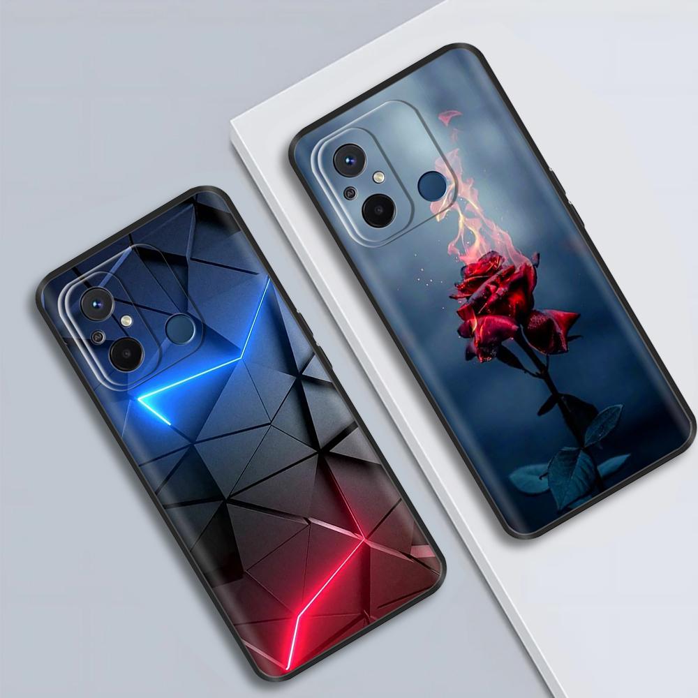 Для Xiaomi Redmi 12C Чехол Redmi 13C Цветок Силиконовый Couqe Чехол для Телефона Для Redmi 12C Чехлы-Обложки Для Redmi13C 12 C Чехол Fundas
