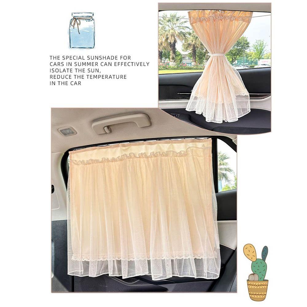 Lace Car Sunshade Curtain UV Protection Baby Car Sunshades Vehicle Privacy Shades  Rear Seat