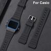 18 мм силиконовый ремешок для часов Casio W800H Черный браслет для SGW400 F91W F84 F105/108/A158/168 AE1200/1300 Мягкий спортивный ремешок