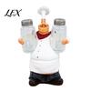 Cartoon Chef Decoration Figurine, Resin Countertop Table Decoration, Funny Statue with Kitchen Decor Ornament Seasoning Bottle/Bottle Opener/Message