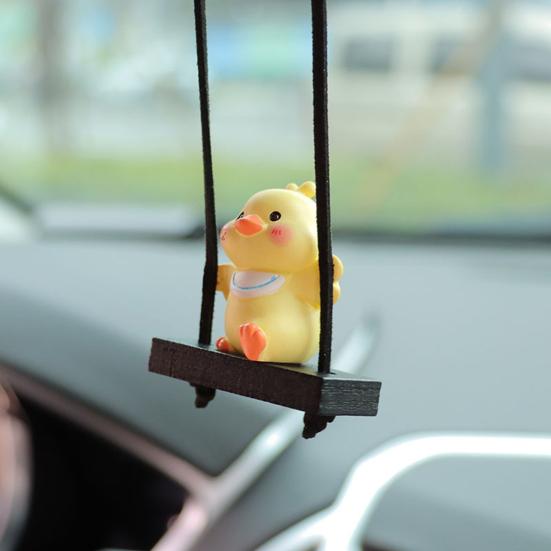 Подвеска для зеркала заднего вида, пара уток, подвесное украшение, легко повесить, очаровательный внешний вид, подвесное украшение для салона автомобиля